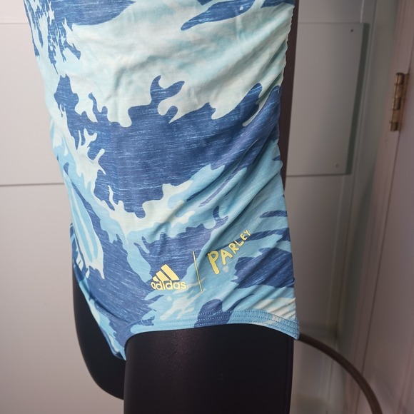 Adidas Racing swimwear allover print parley swim suit, EcoFriendly Recycled - Picture 2 of 13